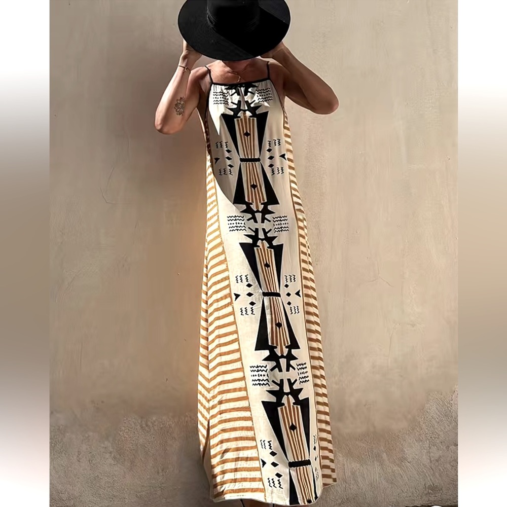 Geometric Print Dress